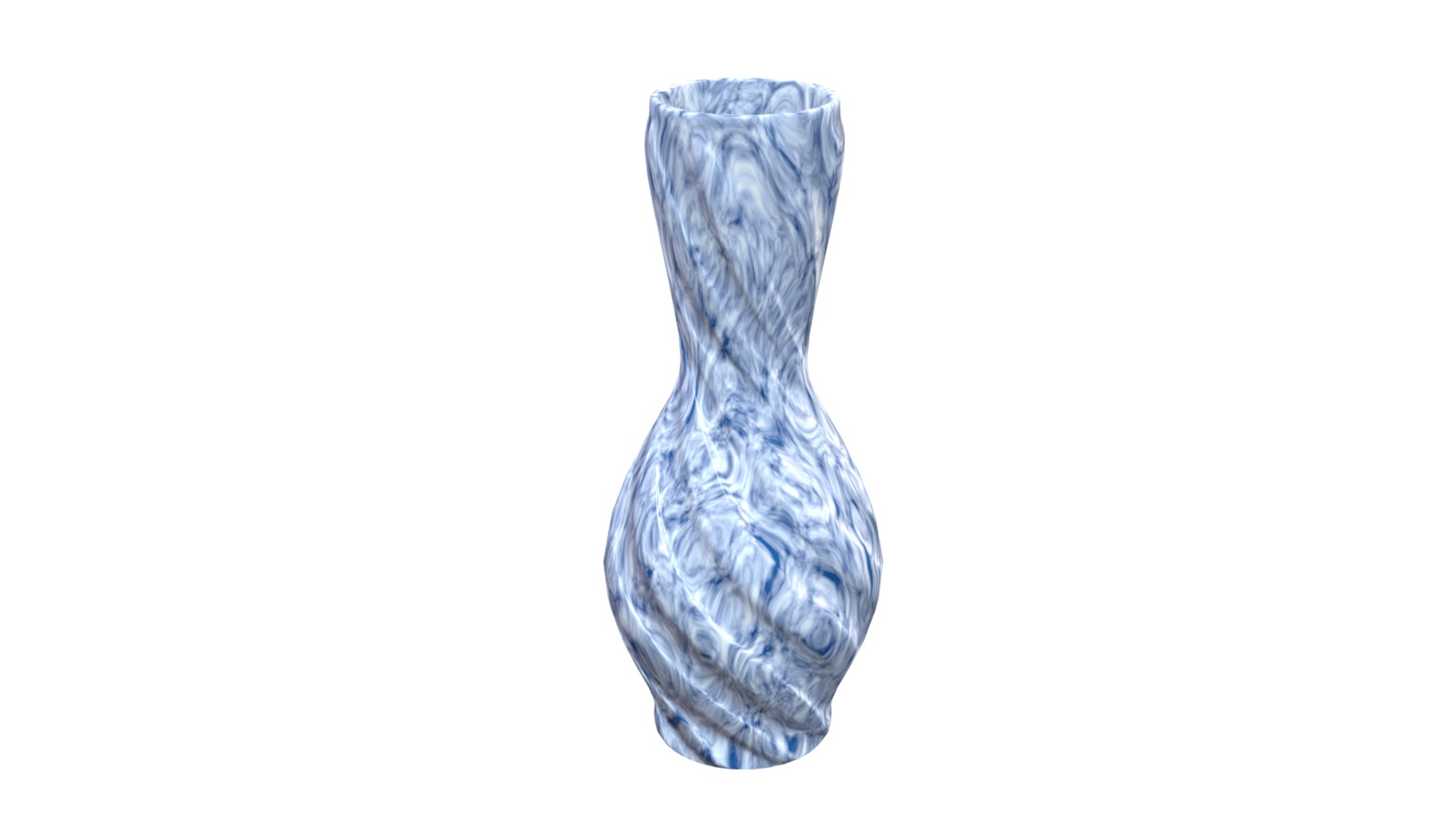 3D model Vessel 302 Spiral Flower Vase - This is a 3D model of the Vessel 302 Spiral Flower Vase. The 3D model is about a blue water splash.