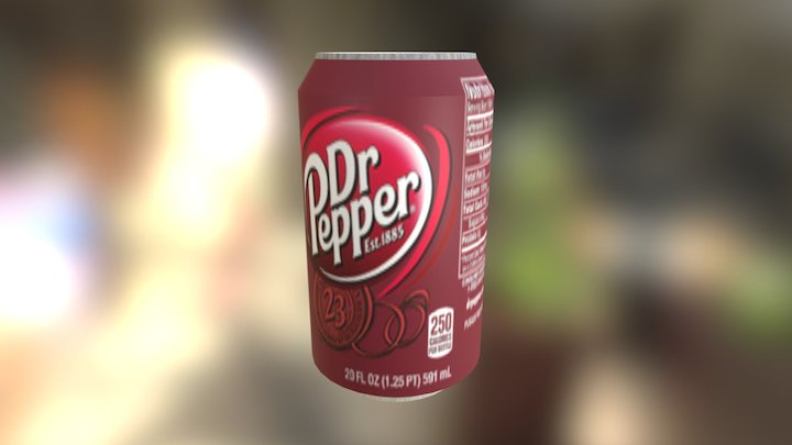 Dr Pepper Can 3D Model
