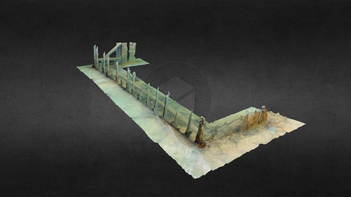 underwater wood construction 3D Model