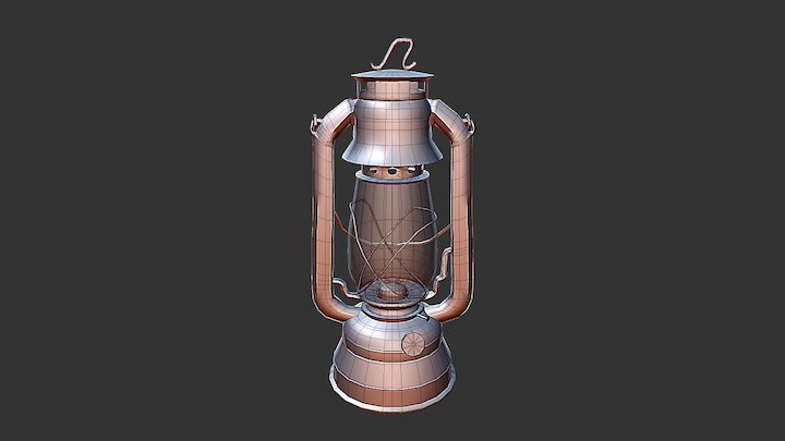 Wild West Oil Lantern 3D Model