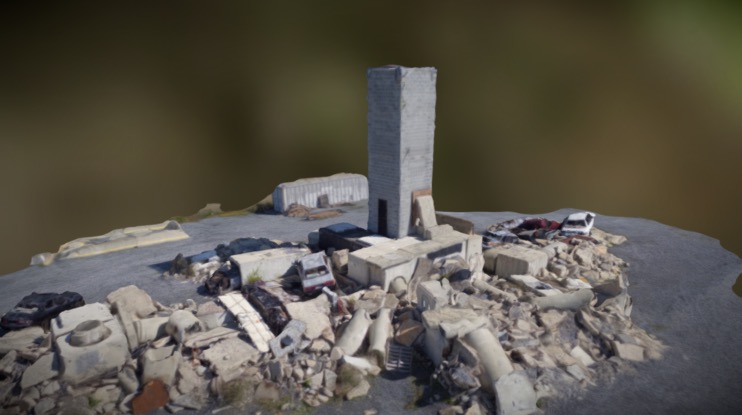 FIG 3D Model Main Rubble Pile Textured Mesh