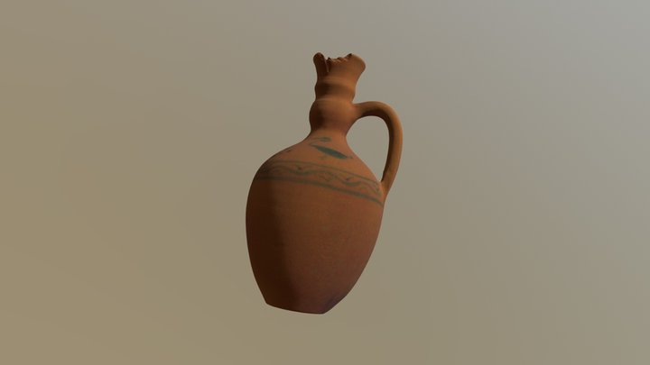 Nabataean painted juglet (imitation) 3D Model