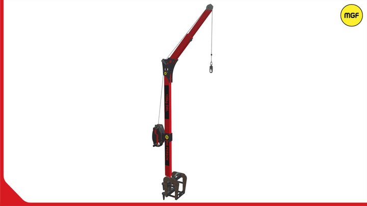 Lightweight Aluminium Davit System 3D Model