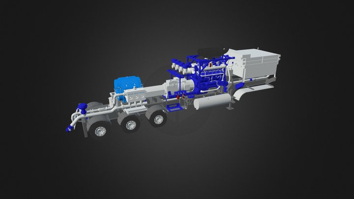 T.E.A.S. Frac Pump Unit 3D Model