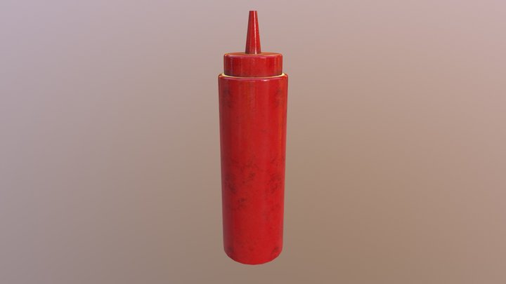 Ketchup Bottle 3D Model