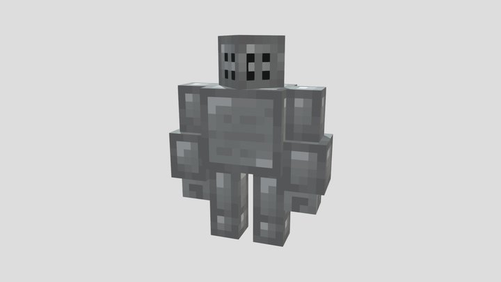Heavy Iron Armored Guy Minecraft Model 3D Model