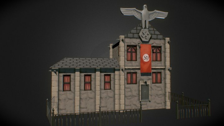 Hand Painted Game Ready Building 3D Model