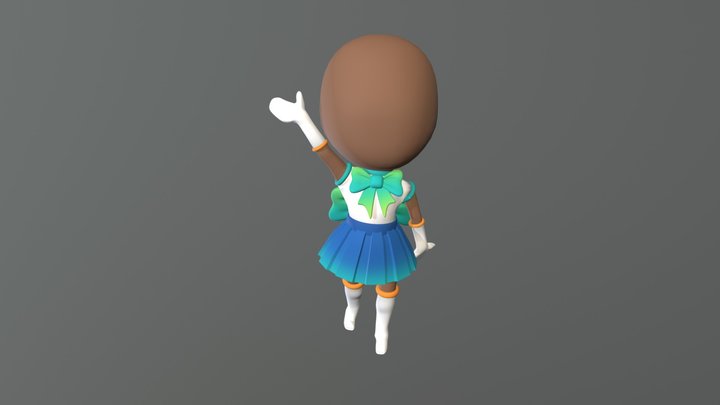 Magical Girl (Color) 3D Model