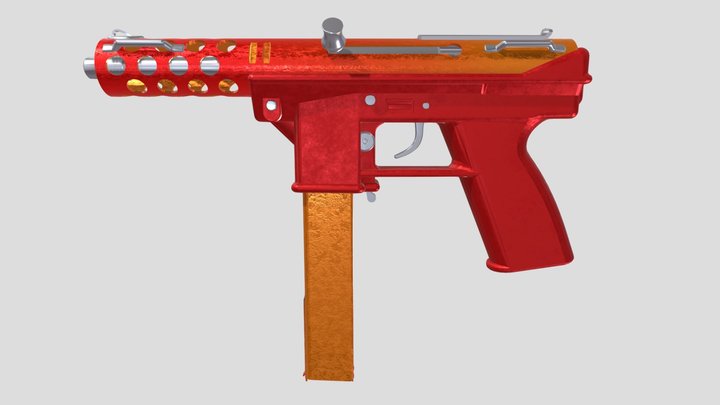 Tec-9 Hot Cs2 3D Model