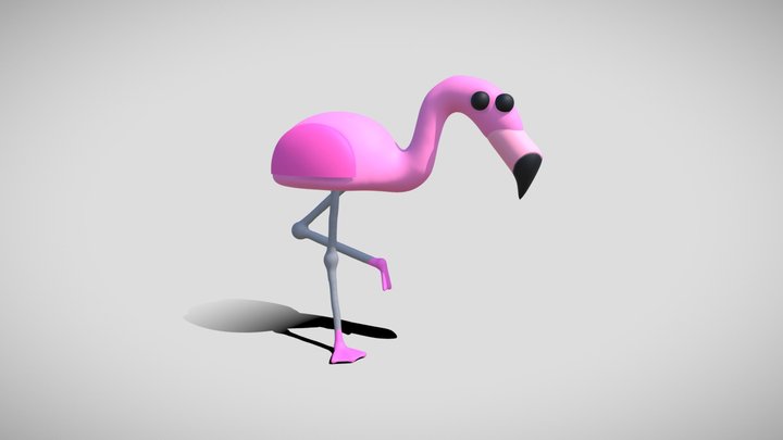 Lola the Flamingo 3D Model