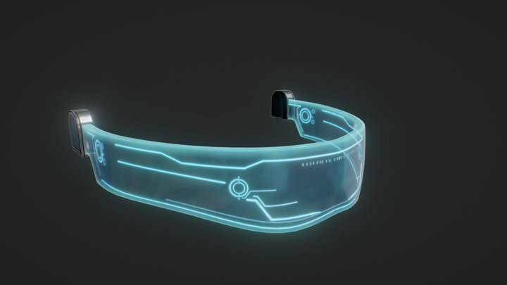 Futuristic Neon Visor 3D Model
