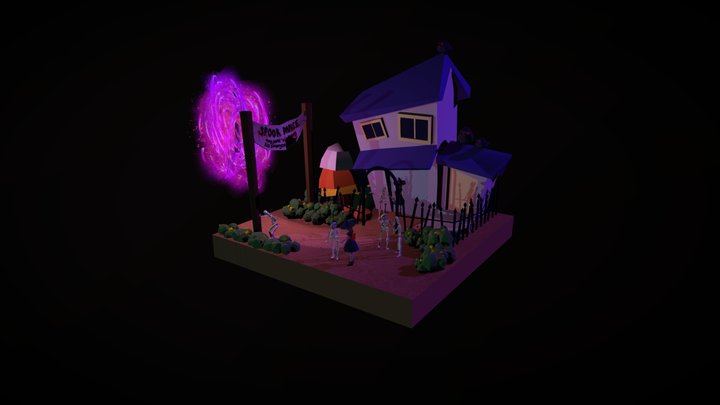 Halloween House Party 3D Model