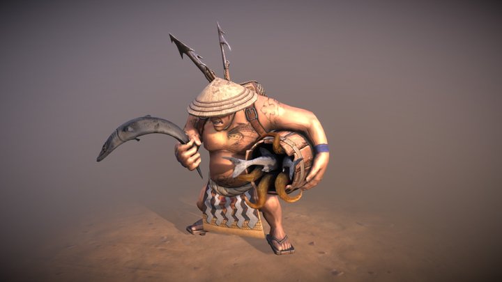 Fish Warrior 3D Model