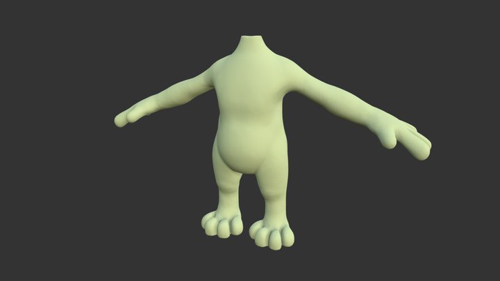 stylized_cartoon_character (sculpted) 3D Model