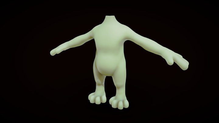 stylized_cartoon_character (sculpted) 3D Model