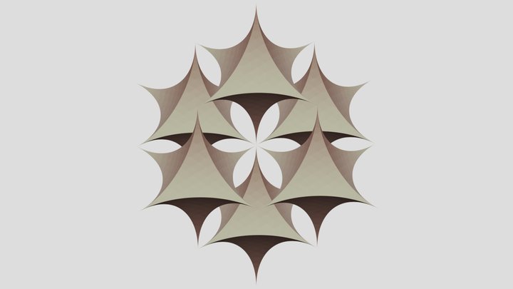Hyperbolic Sierpinski Octahedron | Lvl 1 3D Model