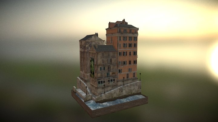 Cityscene inspired by Bastia Test 02 3D Model