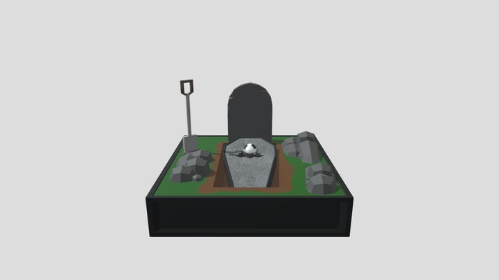 3D Modelling AS2 - Jack Skellington Grave 3D Model