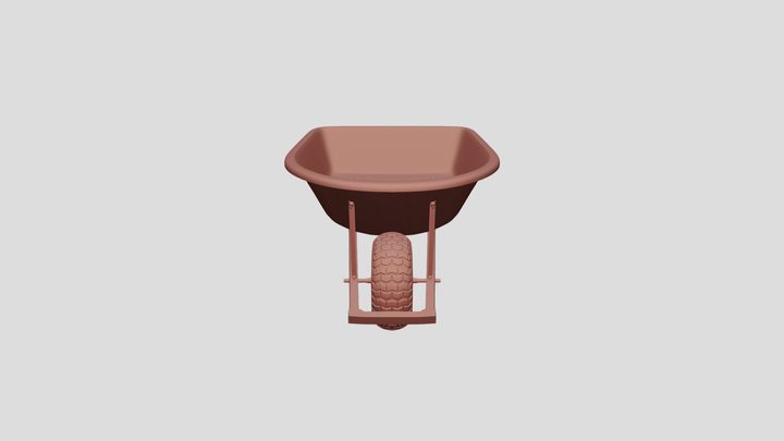 A Wheel Barrow 3D Model