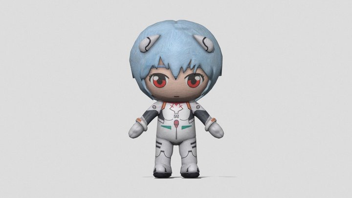 Rei Ayanami Plushie 3D Model