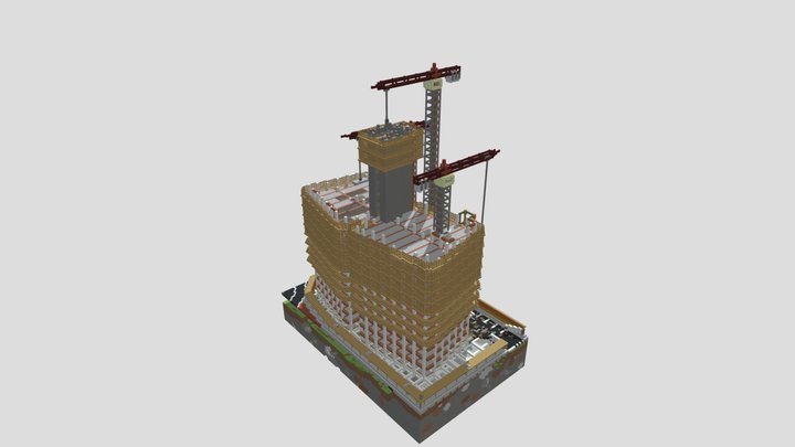 Under Construction Skyscraper | Mineopolis 3D Model