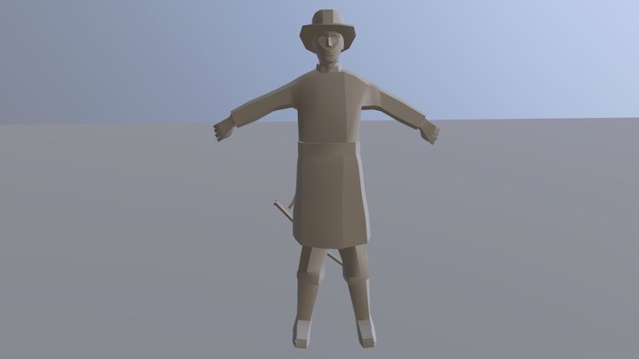 Confederate Officer Lwo 3D Model