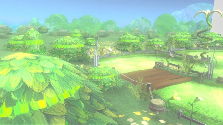 Hand painted Garden – Free 3D Model STL