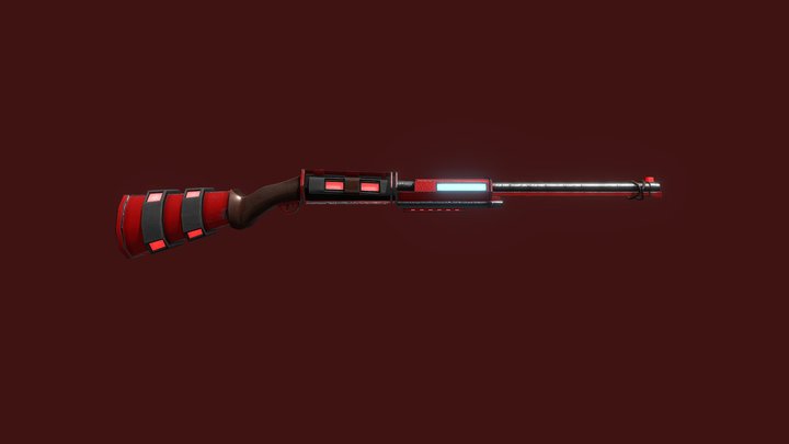 Sci Fi Shotgun 3D Model