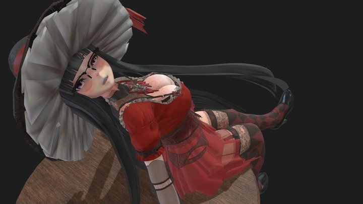 Carmesin witch outfit 3D Model