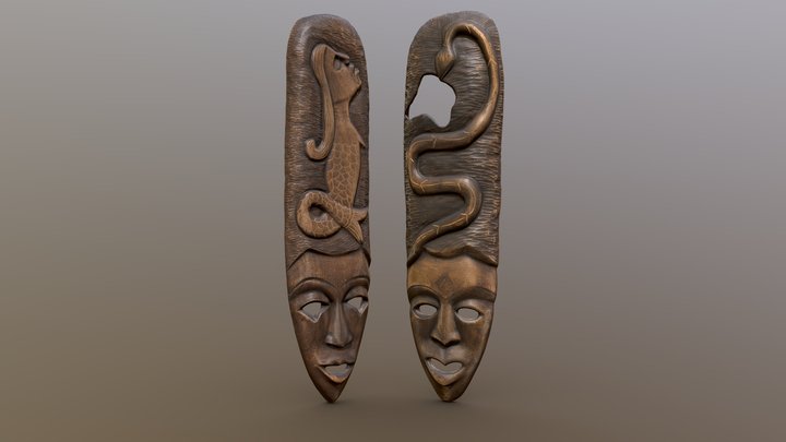 African Masks 3D Model