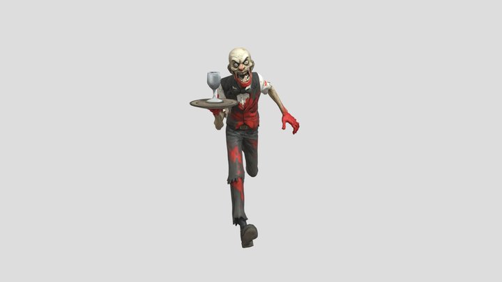 Zombie Waiter Dash 3D Model
