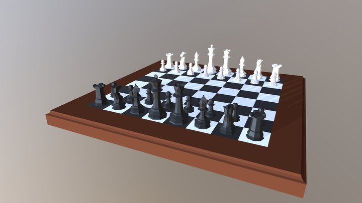 Chess Scene 3D Model