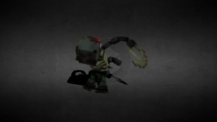 3D model Minecraft Creeper Deluxe VR / AR / low-poly