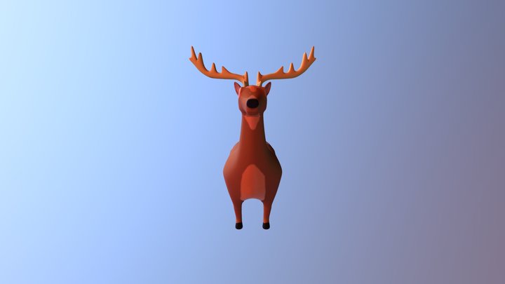 Stylized Deer 3D Model