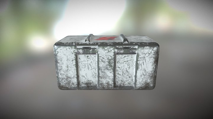 Destroyed Steel Box 3D Model