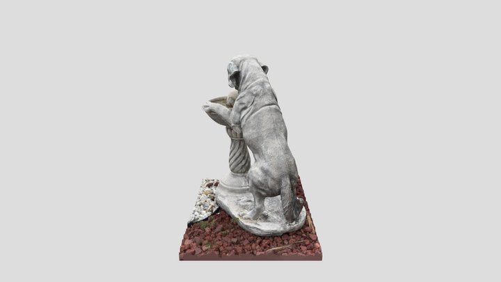 Dogue De Bordeaux Fountain 3D Model