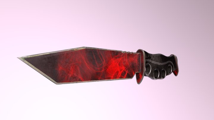 Harbinger Knife - Crimson Nebula 3D Model