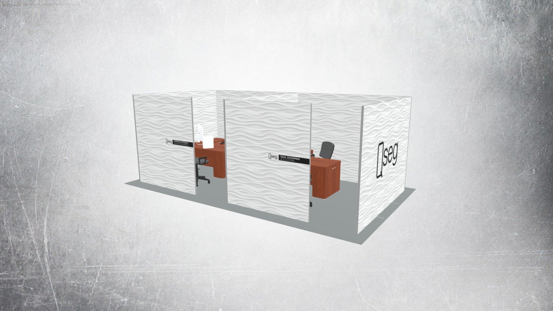QSEG Office Partition - Double - Full Print