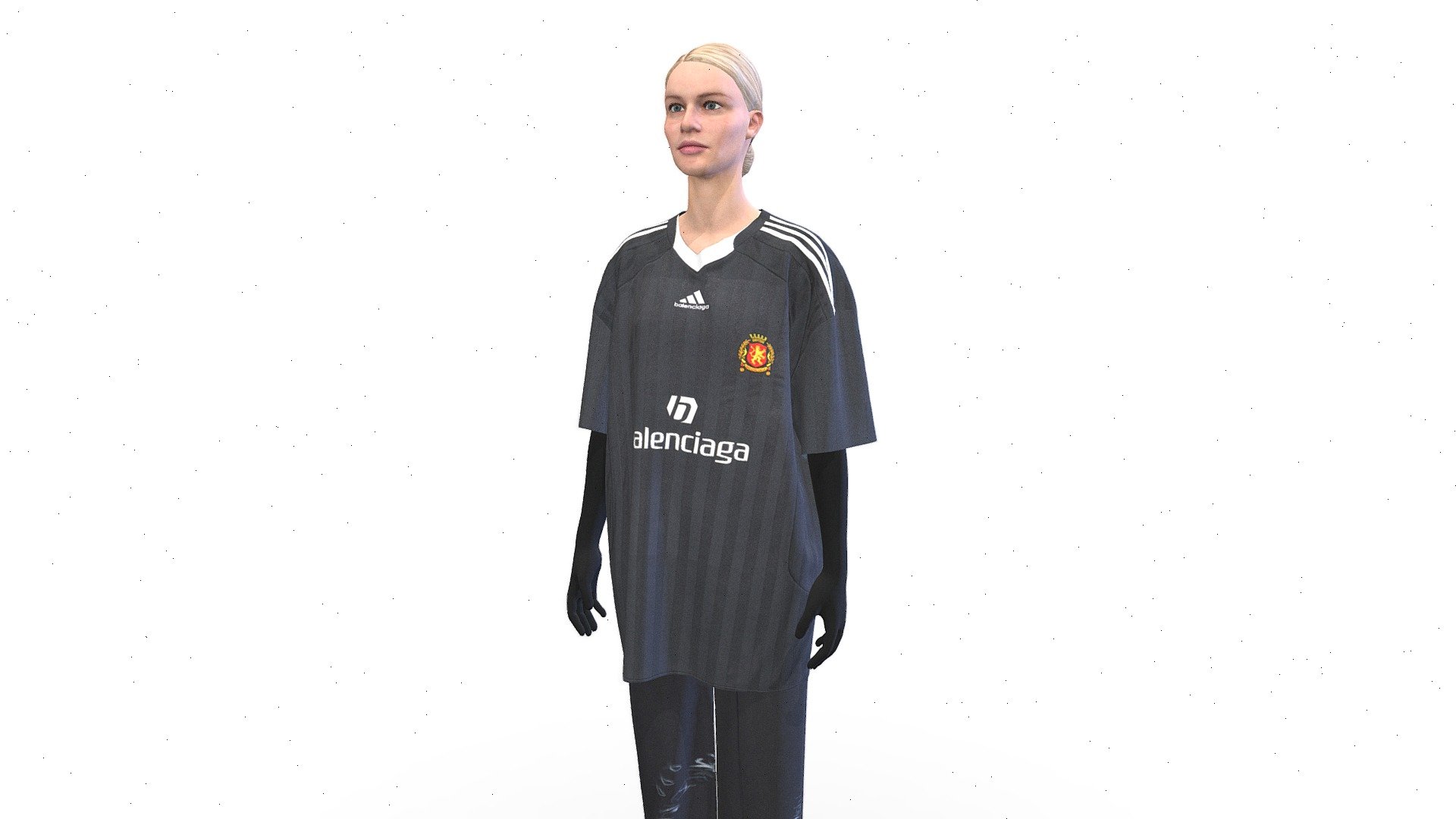 BALENCIAGA / ADIDAS SOCCER T-SHIRT - Download Free 3D model by 