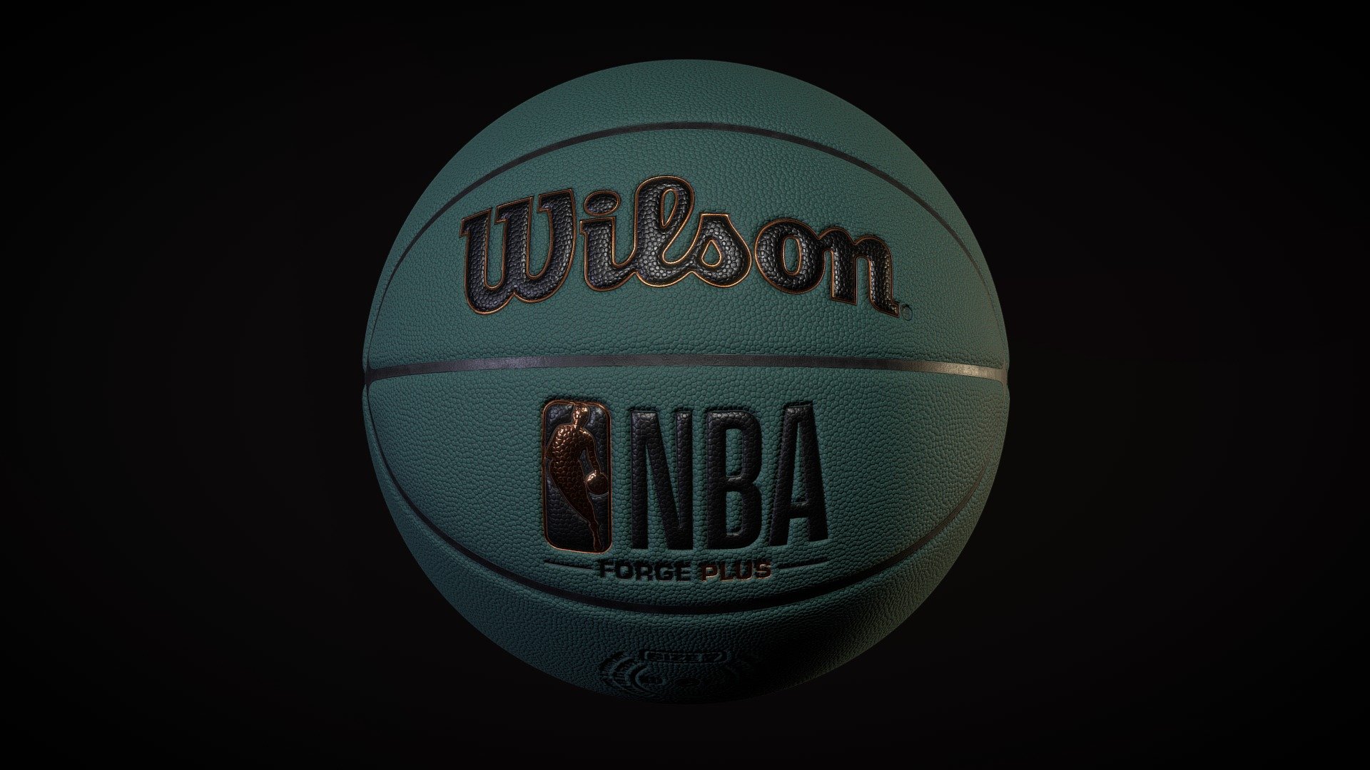 Wilson X NBA basketball (Green/Gold) - 3D model by Andrii Ryzhov ...