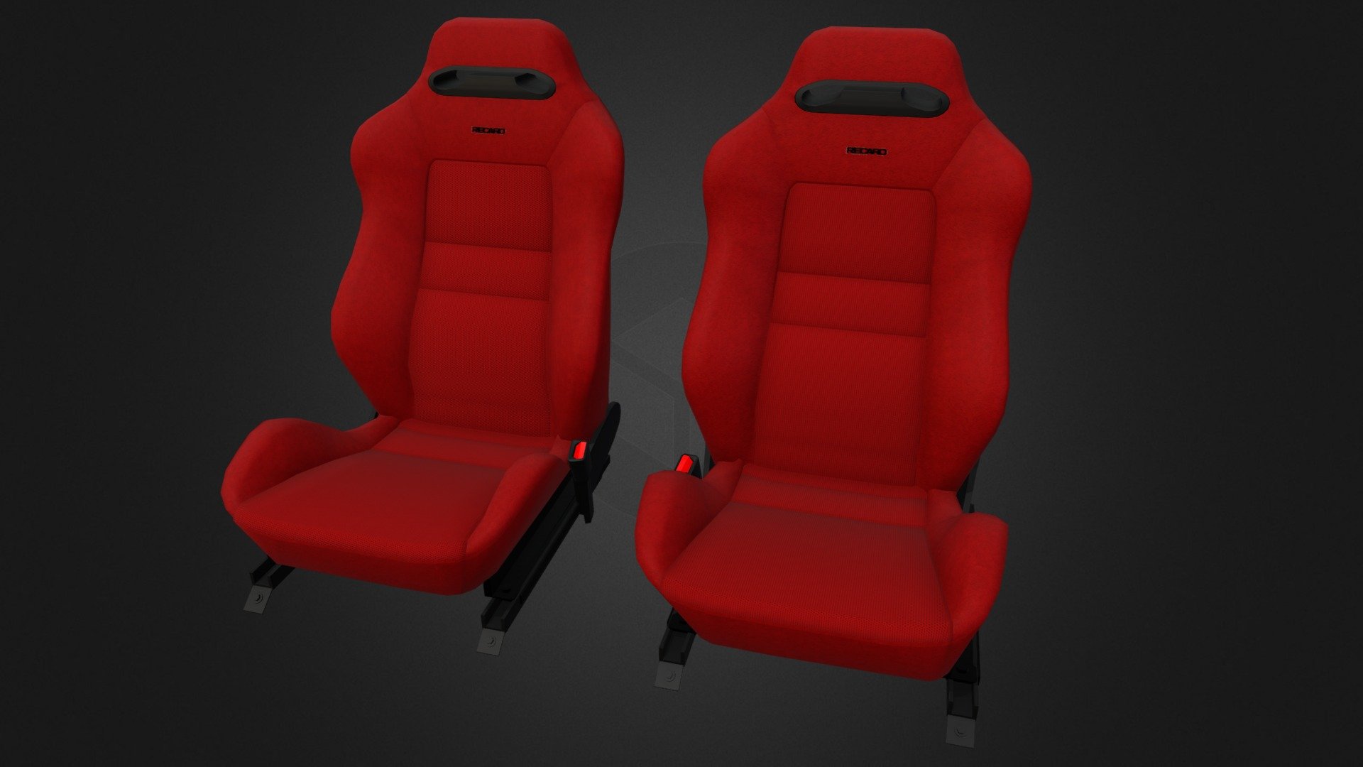 DC2 Integra Recaro Seats - Download Free 3D model by erfet.