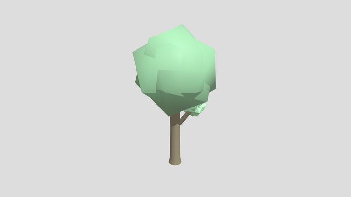 Low Poly Tree Mid 3D Model