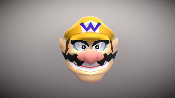 Wario face 3D Model