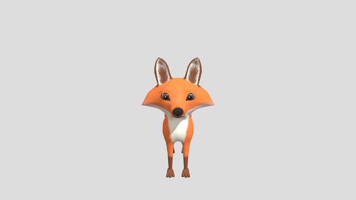 Stylized Fox Character 3D Model