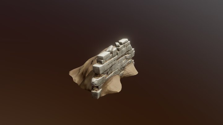Broken Wall 2 3D Model