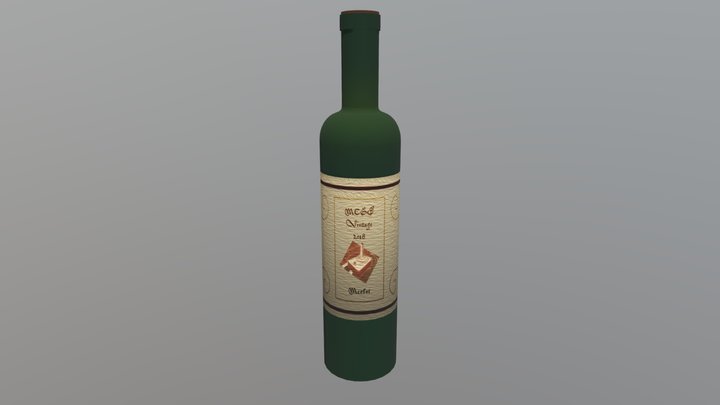 Wine Bottle 3D Model