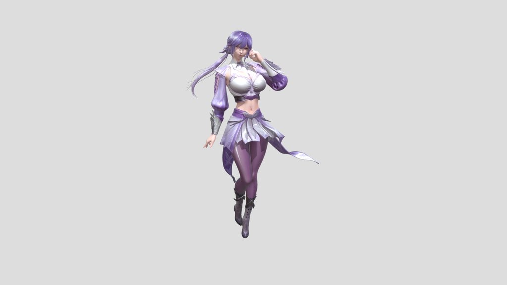 Lilac Enchantress by the Misty Lake