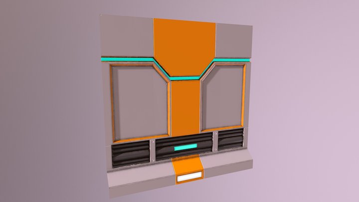 Sci-Fi Wall 3D Model