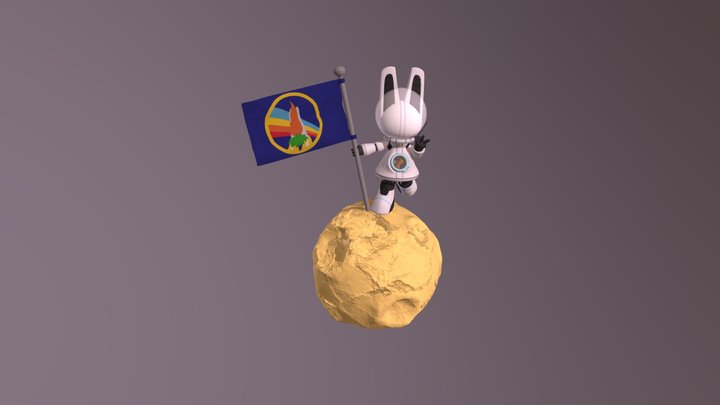 Star Hopper the Space Bunny 3D Model
