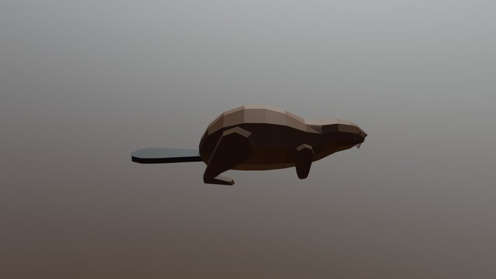 Low-poly Beaver 3D Model